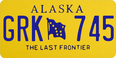 AK license plate GRK745