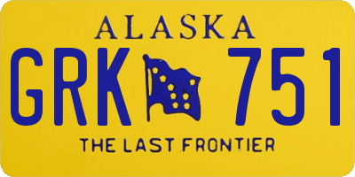 AK license plate GRK751