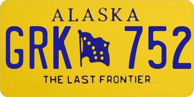 AK license plate GRK752