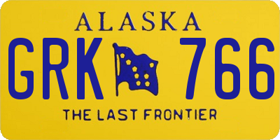 AK license plate GRK766