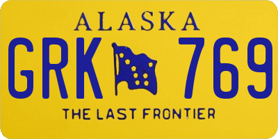 AK license plate GRK769