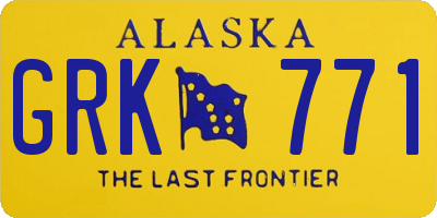 AK license plate GRK771