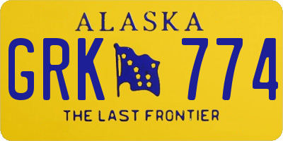 AK license plate GRK774
