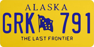 AK license plate GRK791