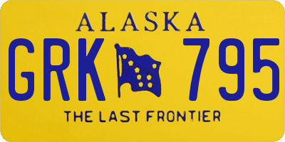 AK license plate GRK795