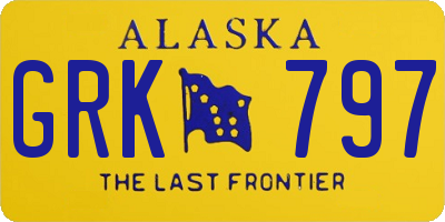 AK license plate GRK797