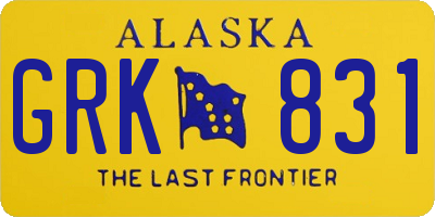 AK license plate GRK831