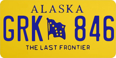 AK license plate GRK846