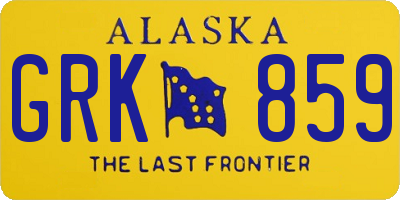 AK license plate GRK859