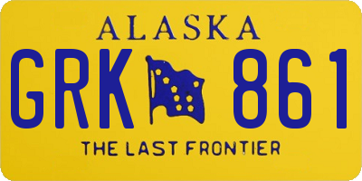 AK license plate GRK861