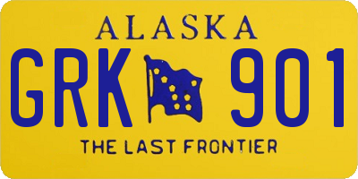 AK license plate GRK901