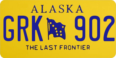 AK license plate GRK902