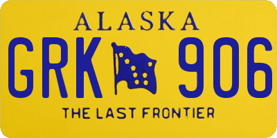 AK license plate GRK906