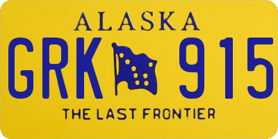 AK license plate GRK915