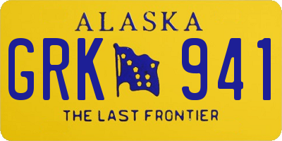 AK license plate GRK941