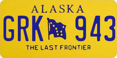 AK license plate GRK943