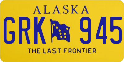 AK license plate GRK945