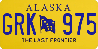 AK license plate GRK975