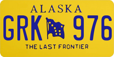 AK license plate GRK976