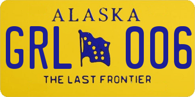 AK license plate GRL006