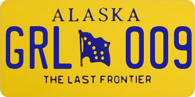 AK license plate GRL009