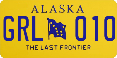 AK license plate GRL010