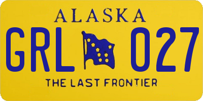 AK license plate GRL027