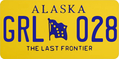 AK license plate GRL028