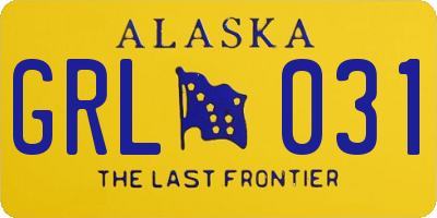AK license plate GRL031
