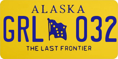 AK license plate GRL032