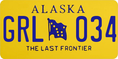 AK license plate GRL034