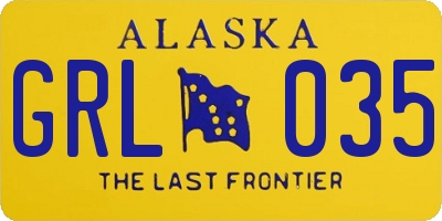 AK license plate GRL035