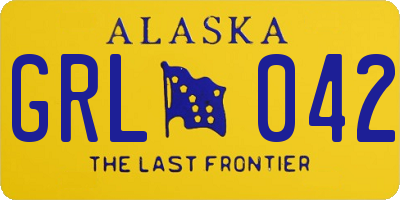 AK license plate GRL042