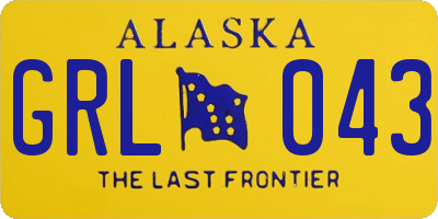AK license plate GRL043