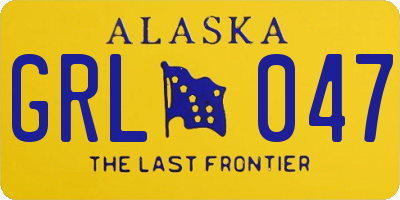 AK license plate GRL047