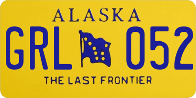 AK license plate GRL052