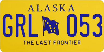 AK license plate GRL053