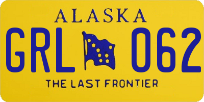 AK license plate GRL062