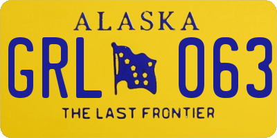 AK license plate GRL063