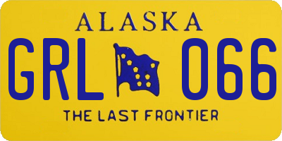 AK license plate GRL066
