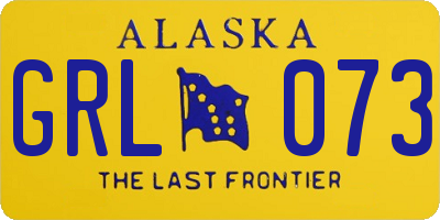 AK license plate GRL073