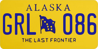 AK license plate GRL086