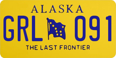 AK license plate GRL091