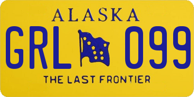 AK license plate GRL099