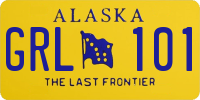 AK license plate GRL101