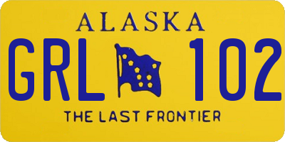 AK license plate GRL102