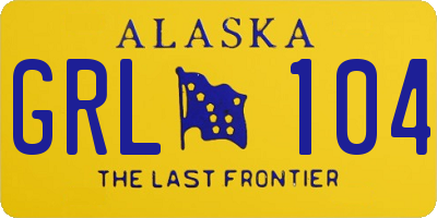 AK license plate GRL104