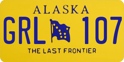 AK license plate GRL107