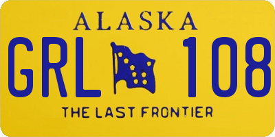 AK license plate GRL108