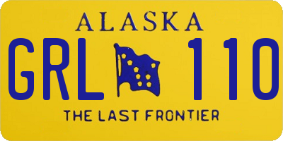 AK license plate GRL110